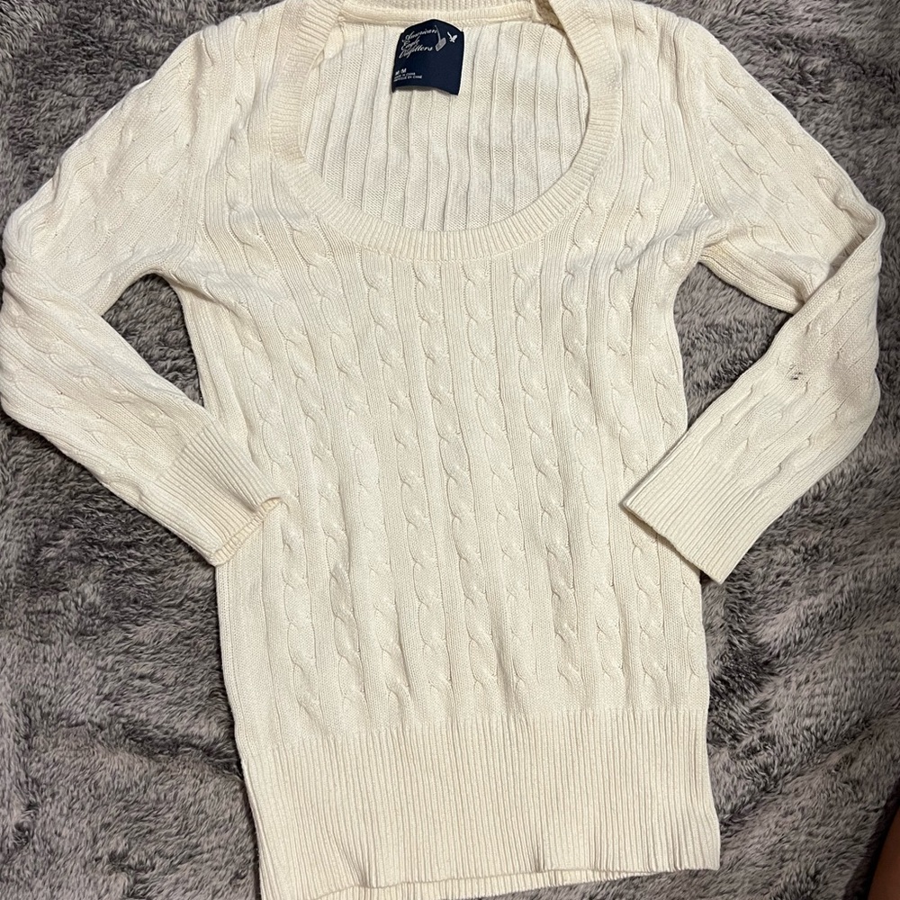 Cream knit sweater